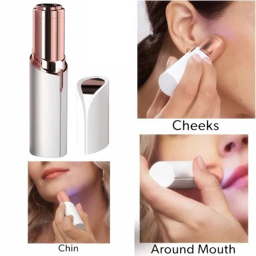 Product used on different parts of the face with close-up shots.